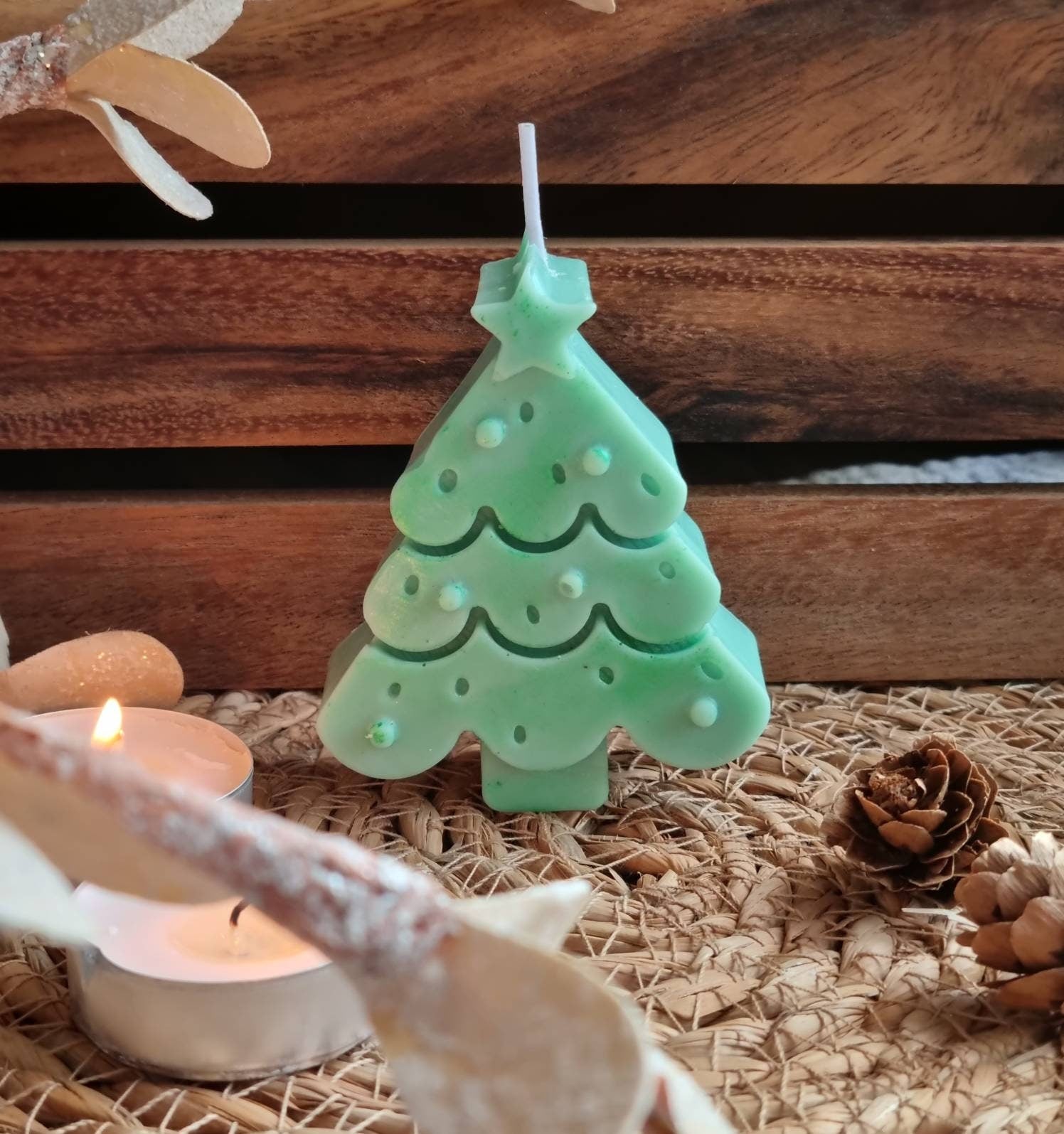 Christmas tree candle. Christmas decor gift set - My Store