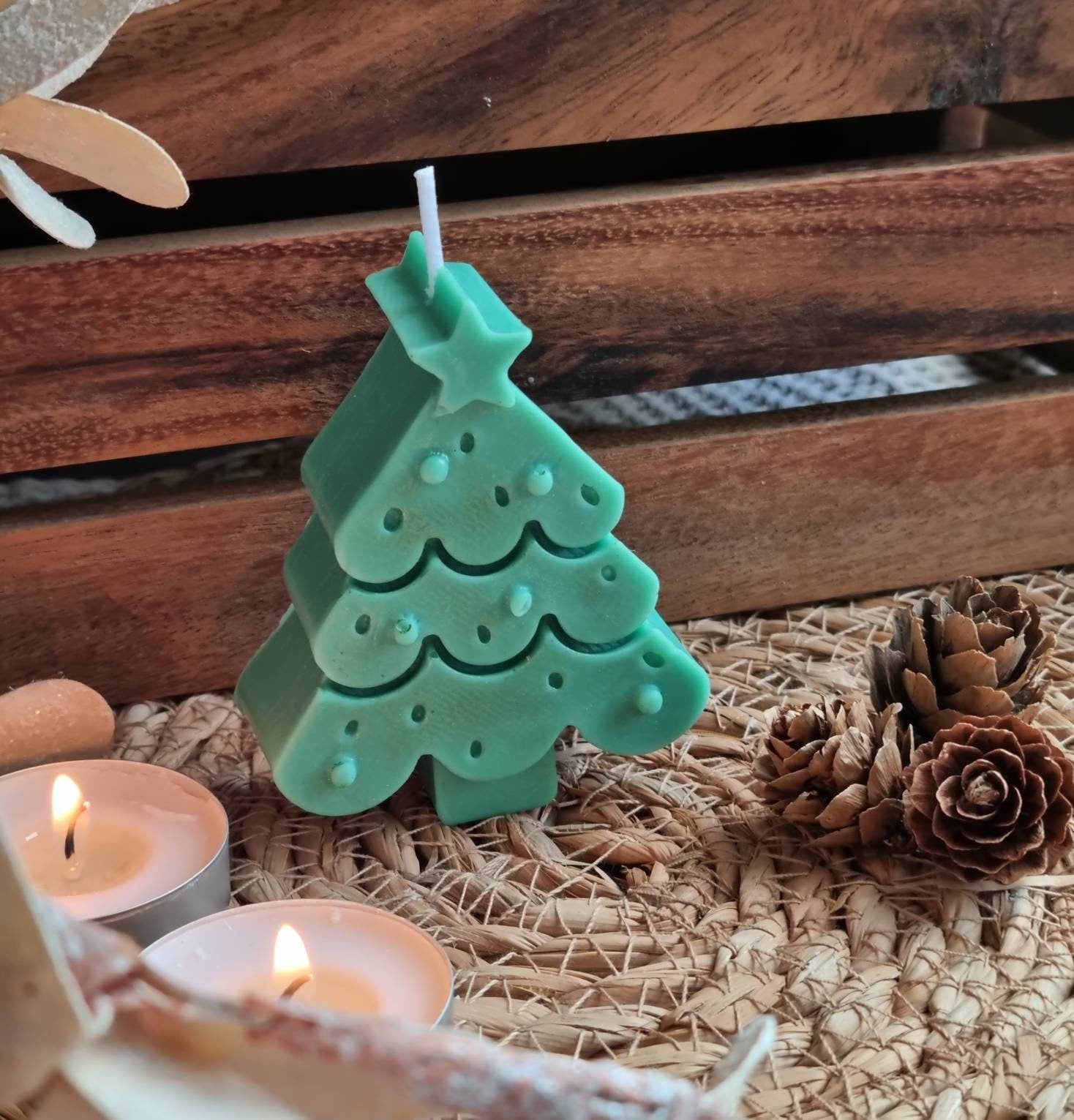 Christmas tree candle. Christmas decor gift set - My Store