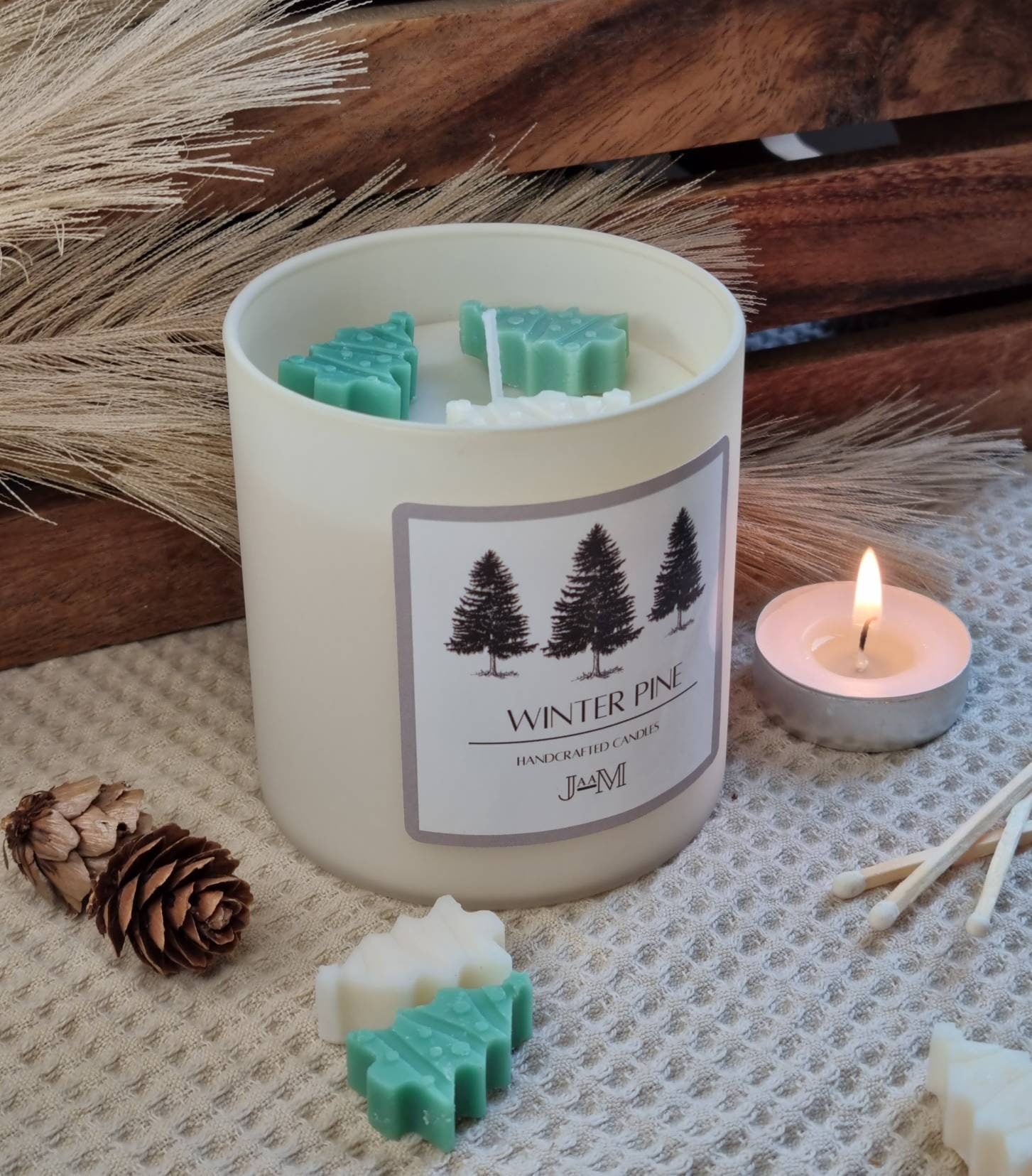 Winter pine candle. Christmas Candle. Christmas gift. Pine candle. Christmas tree candle. - My Store