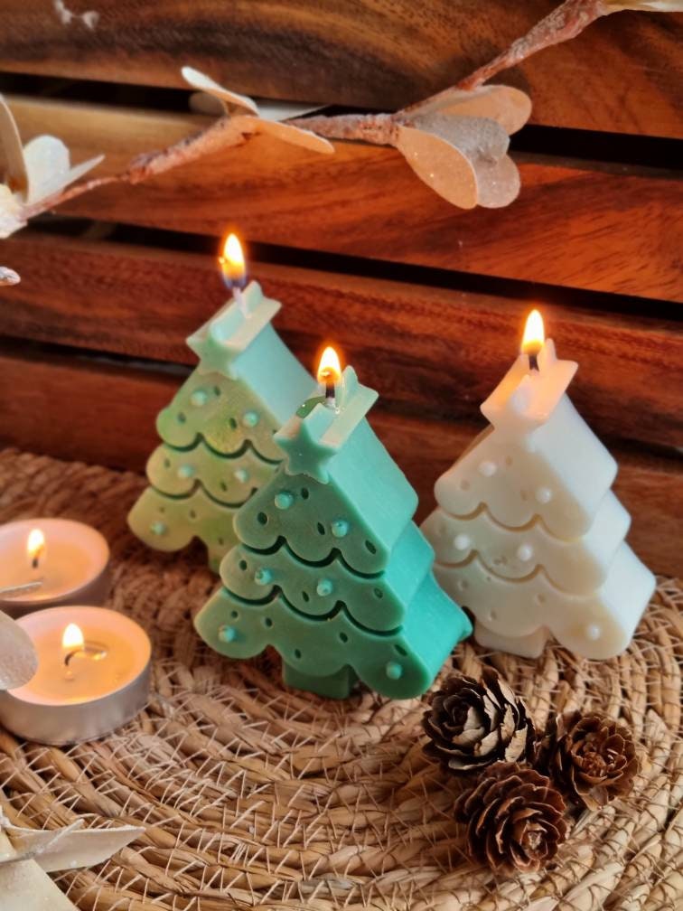 Christmas tree candle. Christmas decor gift set - My Store
