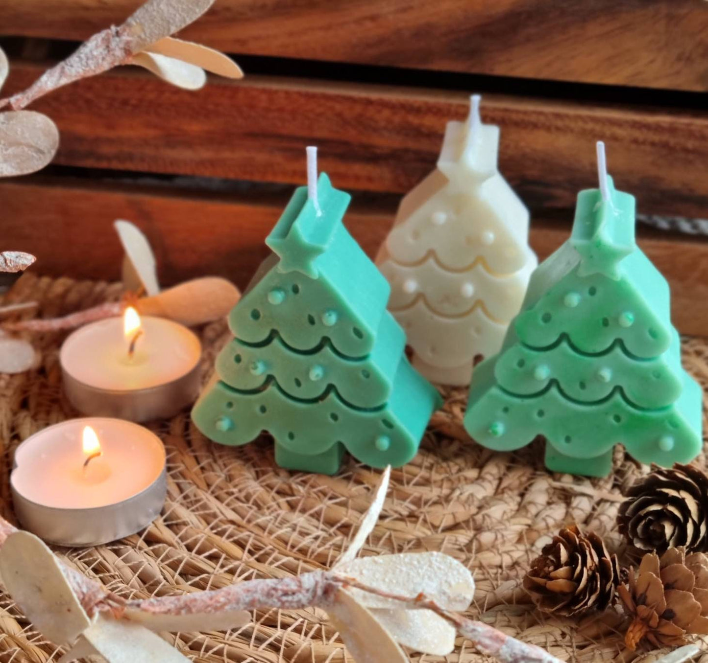 Christmas tree candle. Christmas decor gift set - My Store