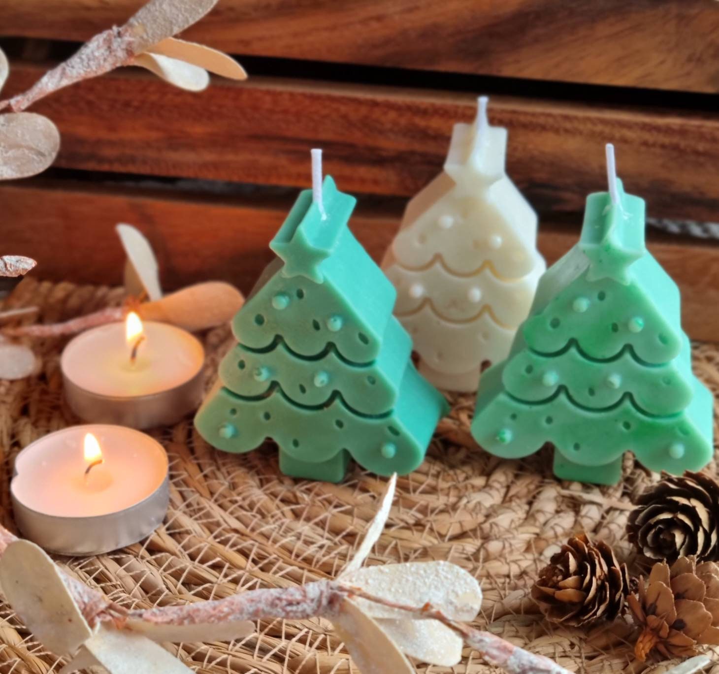 Christmas tree candle. Christmas decor gift set - My Store