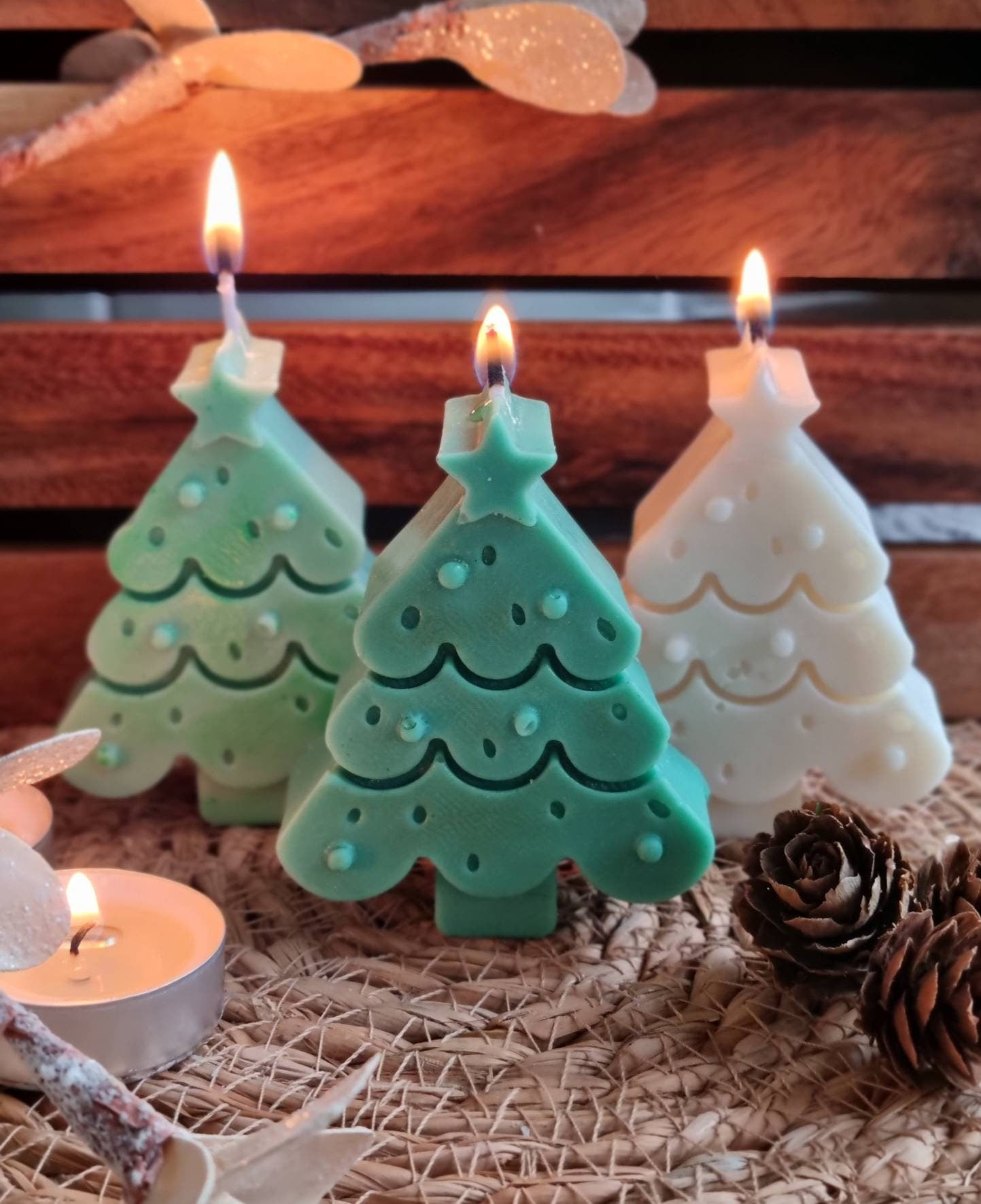 Christmas tree candle. Christmas decor gift set - My Store