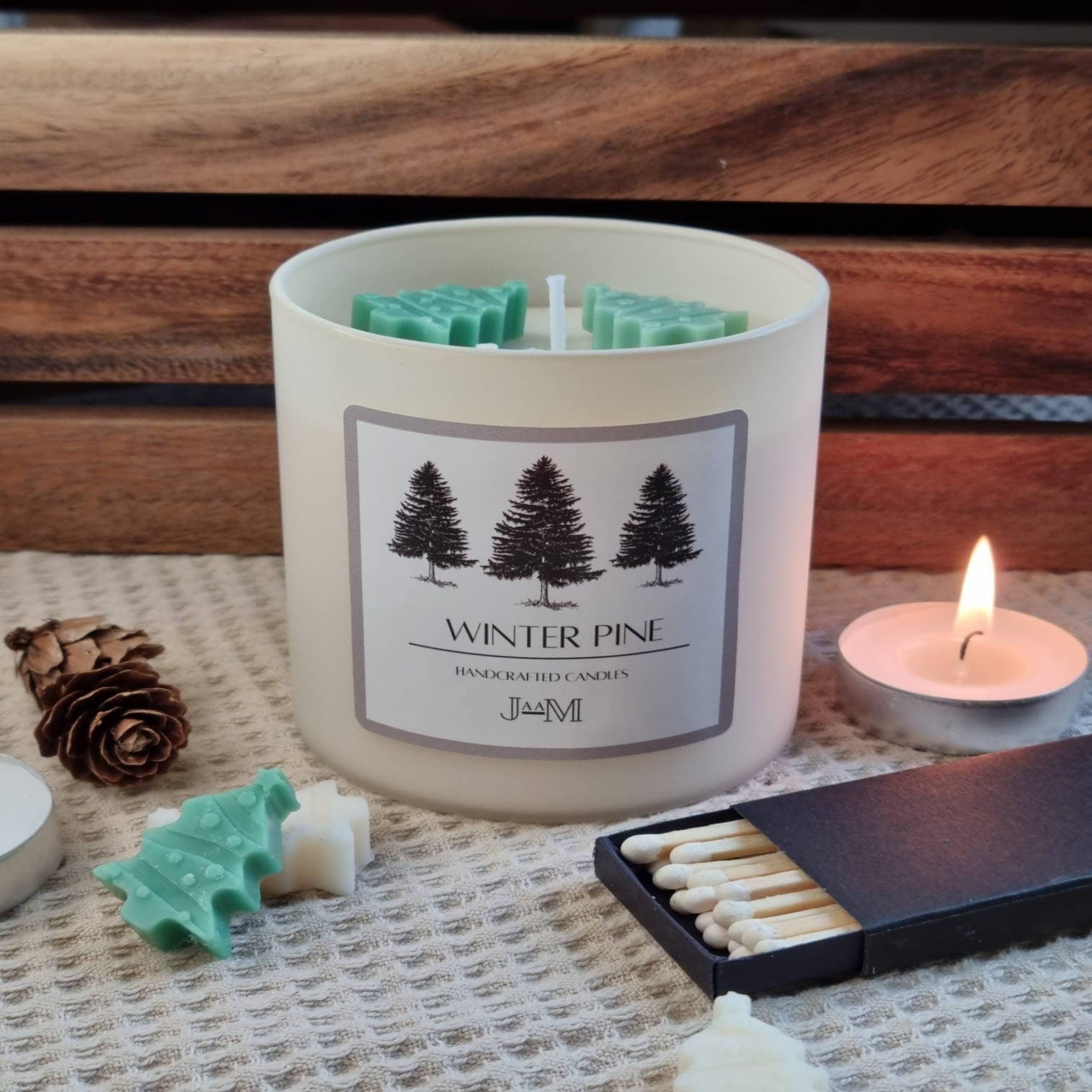 Winter pine candle. Christmas Candle. Christmas gift. Pine candle. Christmas tree candle. - My Store