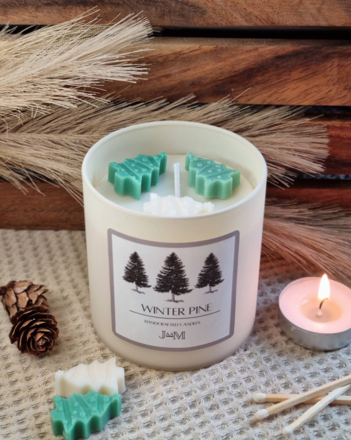 Winter pine candle. Christmas Candle. Christmas gift. Pine candle. Christmas tree candle. - My Store