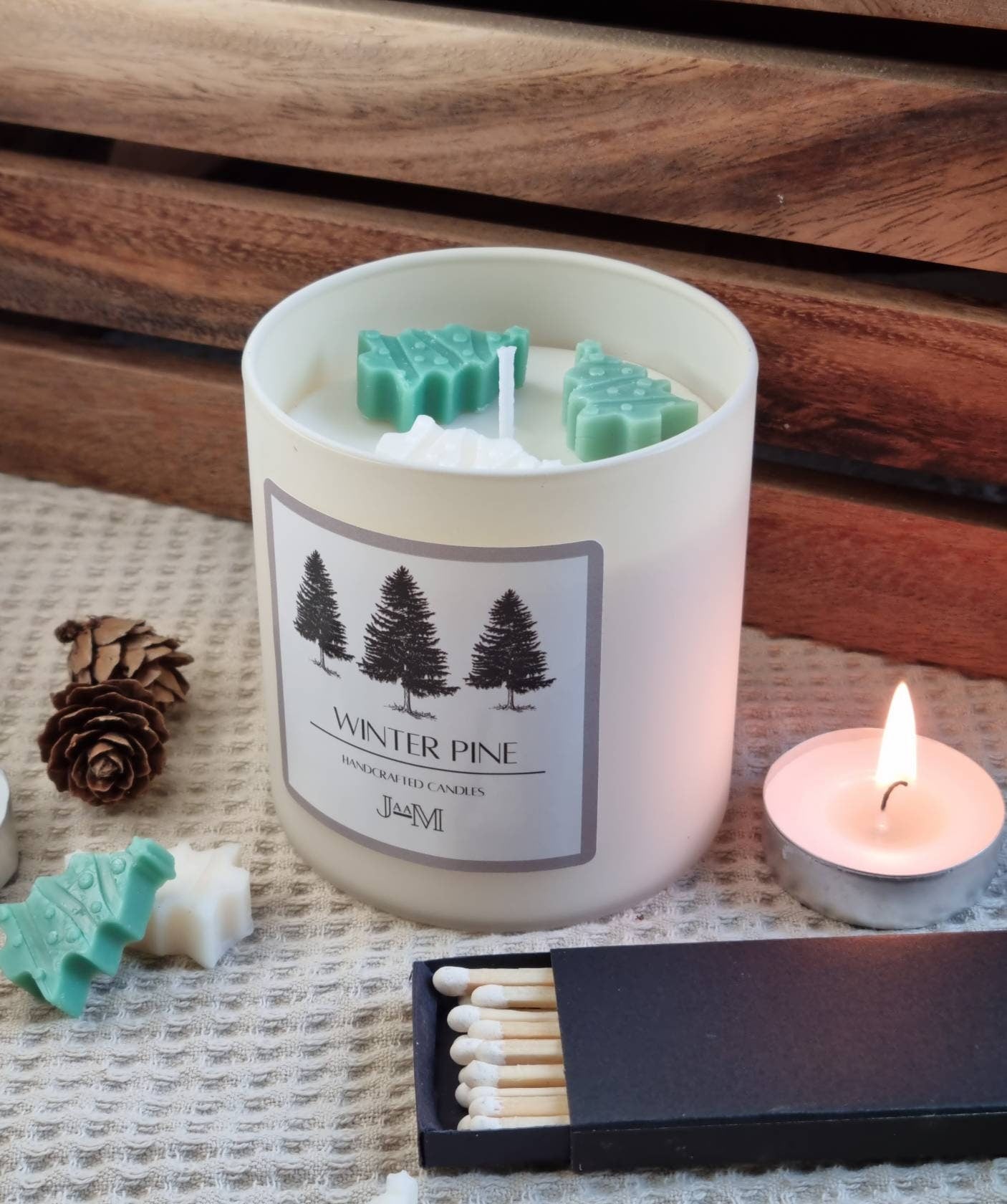 Winter pine candle. Christmas Candle. Christmas gift. Pine candle. Christmas tree candle. - My Store