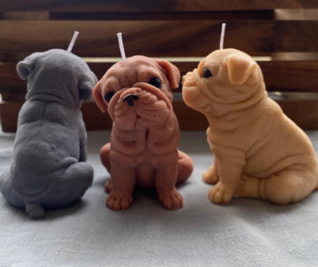 Candle. Candles. Dog Candle. Bulldog candle. Pug gift - My Store