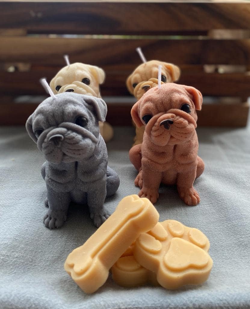 Candle. Candles. Dog Candle. Bulldog candle. Pug gift - My Store