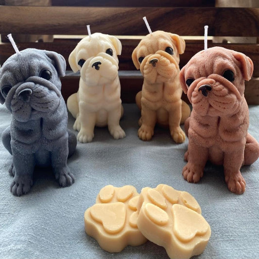 Candle. Candles. Dog Candle. Bulldog candle. Pug gift - My Store