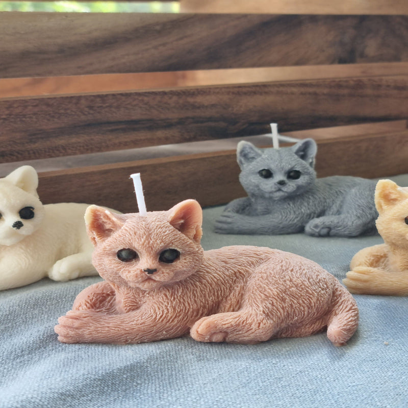 Cat Candle. Relaxed cat candle