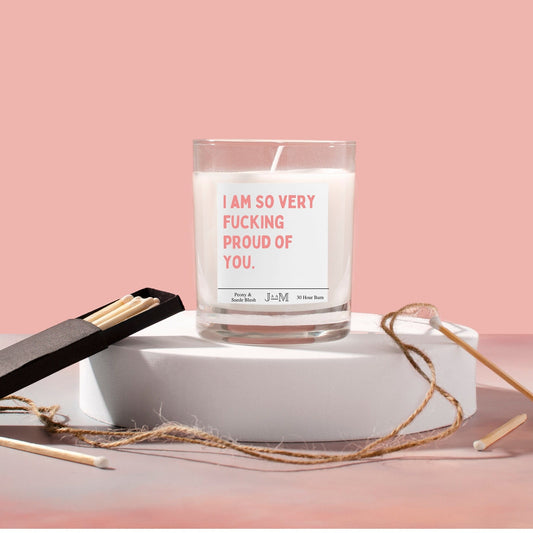Proud of you. So proud gift. Proud candle gift. Well done. - My Store