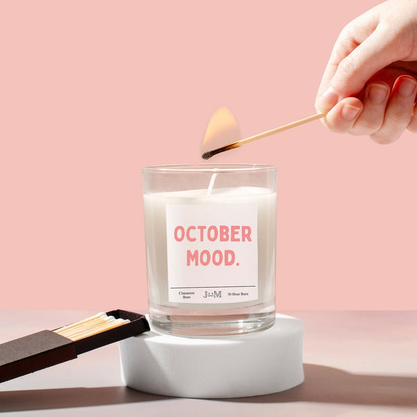 October candle. Autumn candle. October gift. Autumn scent.