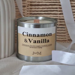 Cinnamon & Vanilla wood wick candle. - My Store