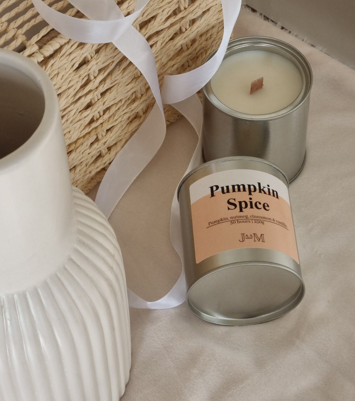 Pumpkin spice candle. Wood wick candle. Pumpkin candle. Autumn candle. Decor candle - My Store