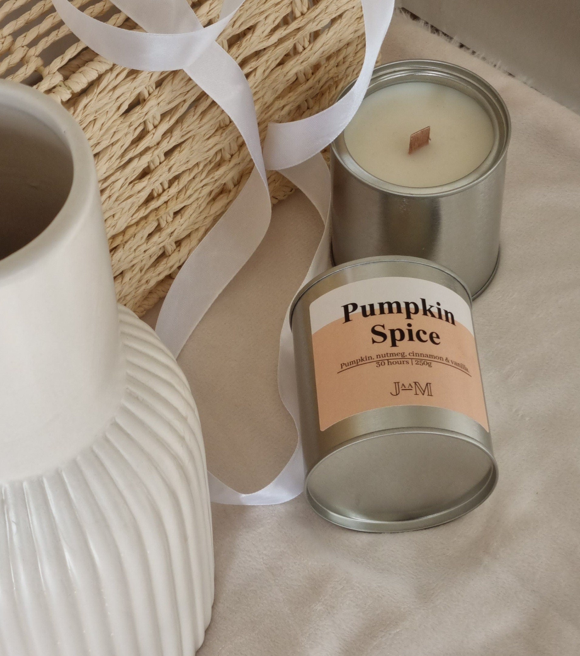 Pumpkin spice candle. Wood wick candle. Pumpkin candle. Autumn candle. Decor candle - My Store