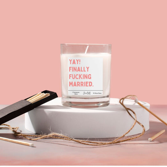 Funny wedding gift. Finally married. Candle. Married gift. Funny candle. Getting married. Just married - My Store