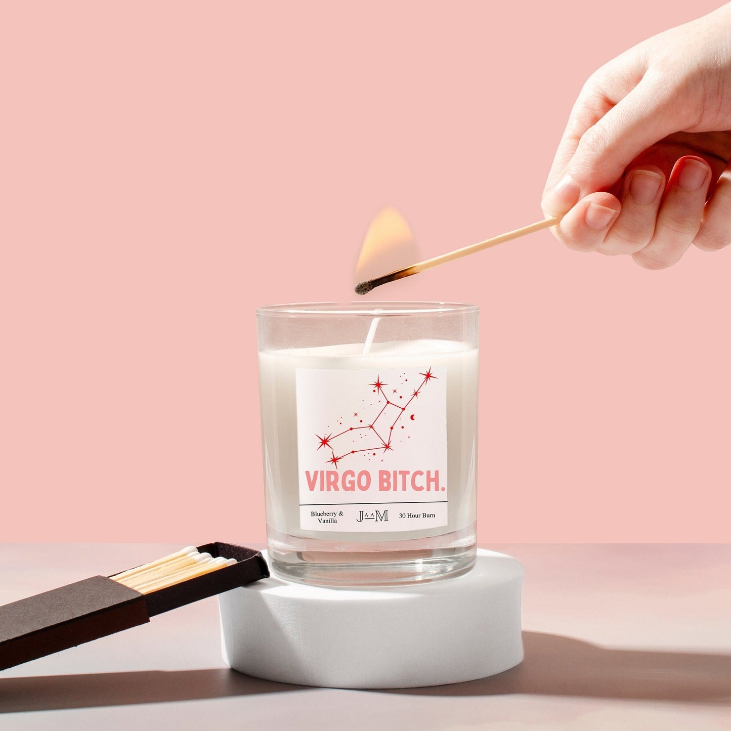 Virgo candle. Virgo birthday candle. Virgo gift. Star sign gift. Cheeky star sign. Candle gift. - My Store