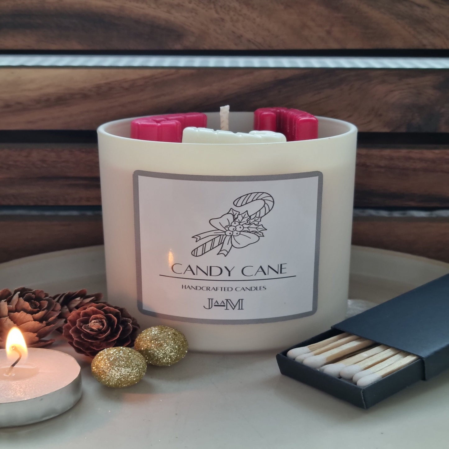 Candy cane candle. Christmas candle decor. Candle. Candle gift. Christmas scent. Candy canes - My Store