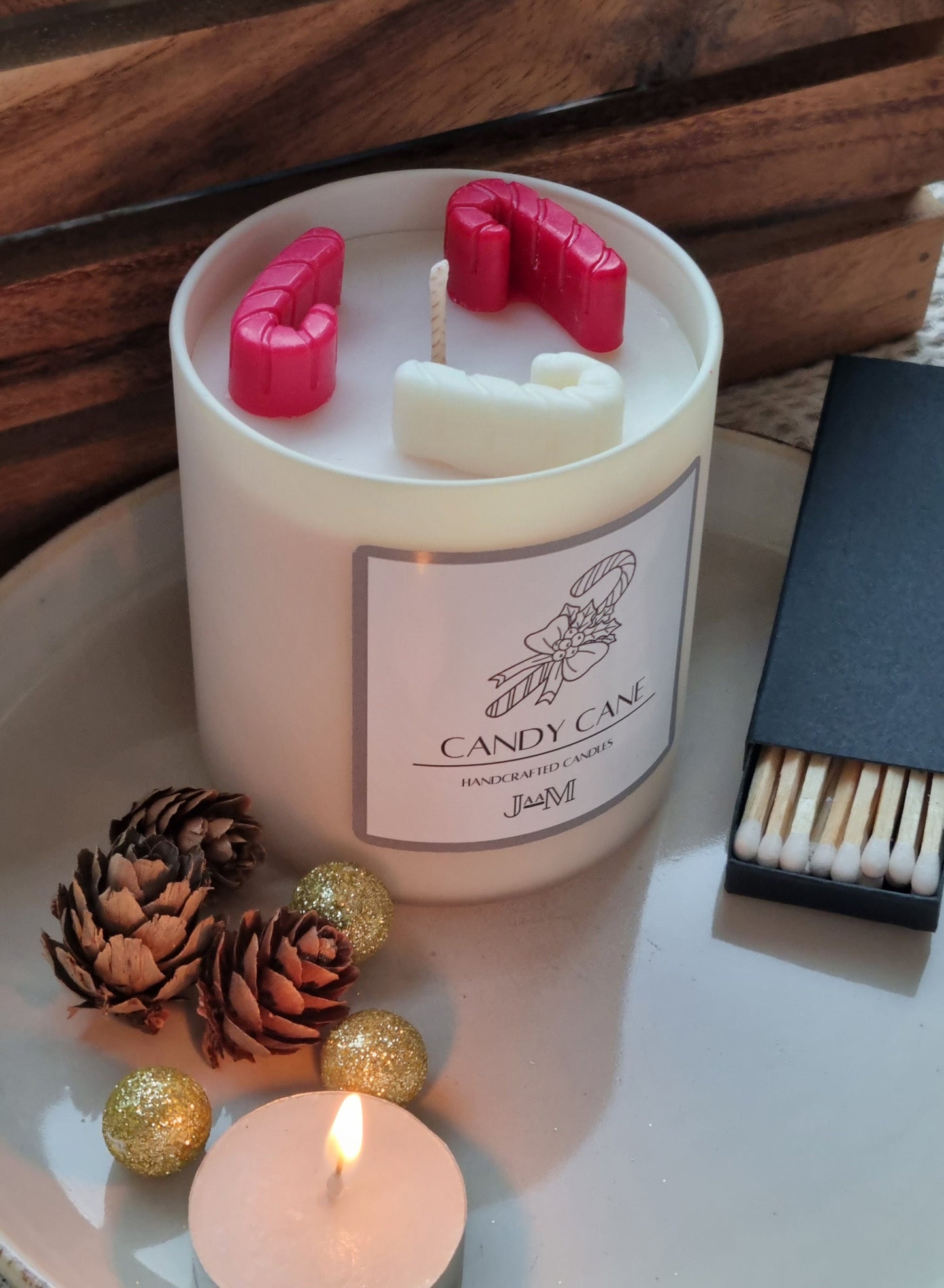 Candy cane candle. Christmas candle decor. Candle. Candle gift. Christmas scent. Candy canes - My Store