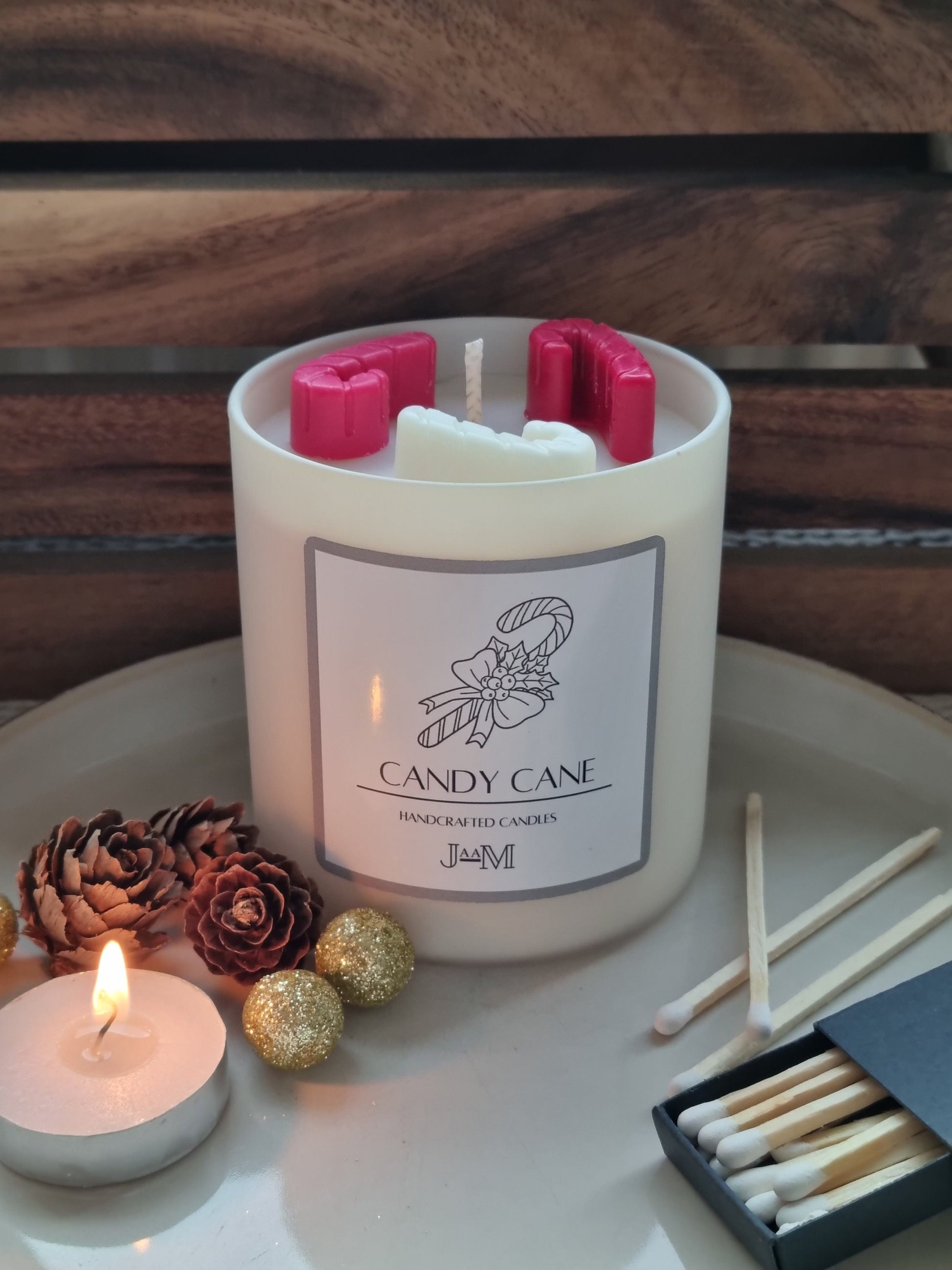 Candy cane candle. Christmas candle decor. Candle. Candle gift. Christmas scent. Candy canes - My Store