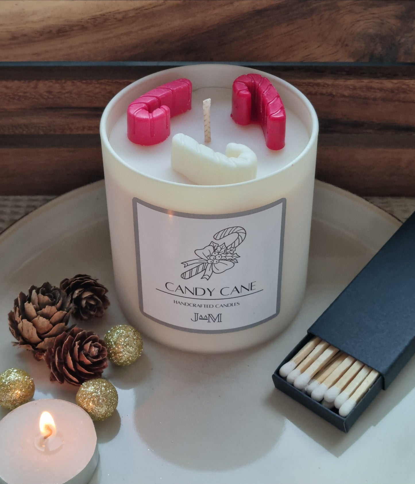 Candy cane candle. Christmas candle decor. Candle. Candle gift. Christmas scent. Candy canes - My Store