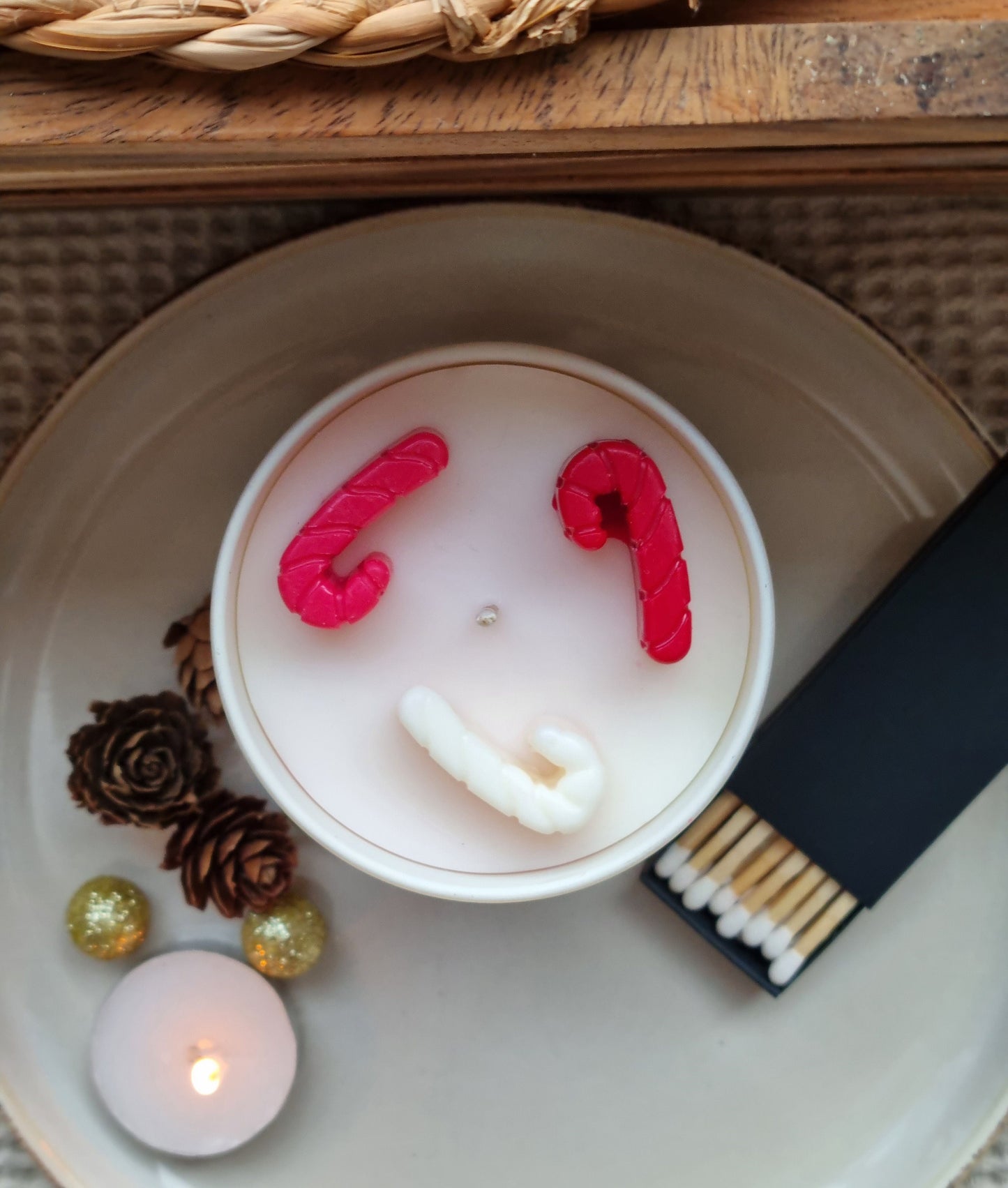 Candy cane candle. Christmas candle decor. Candle. Candle gift. Christmas scent. Candy canes - My Store