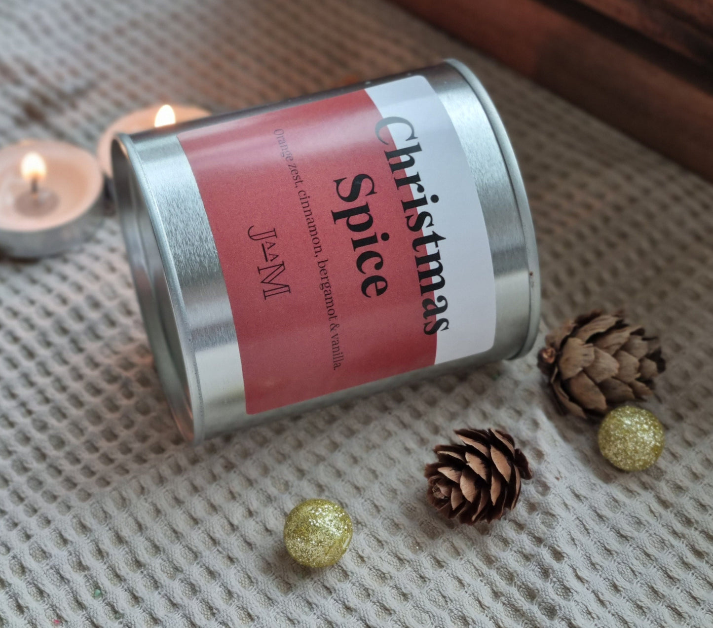 Christmas spice candle. wood wick candle. Christmas candle. Wooden wick candle. Christmas decor - My Store