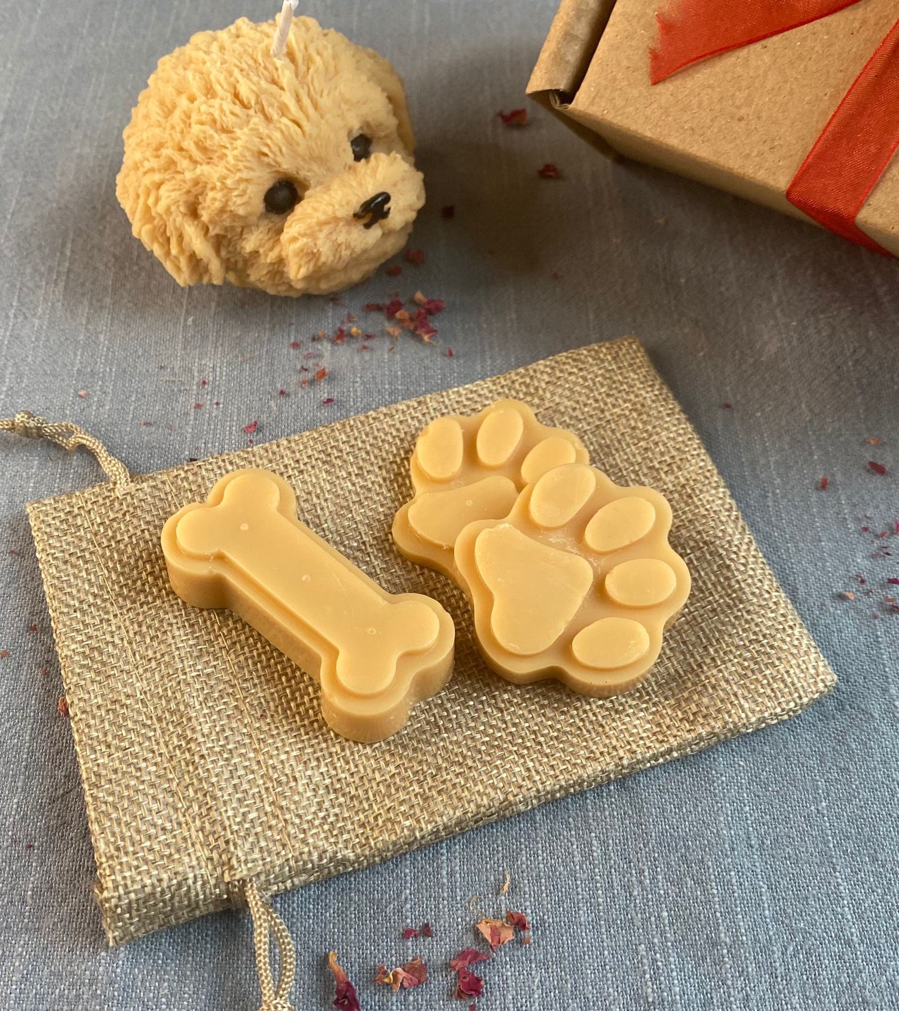 Dog candle gift set. Cute dog candle gift. - My Store