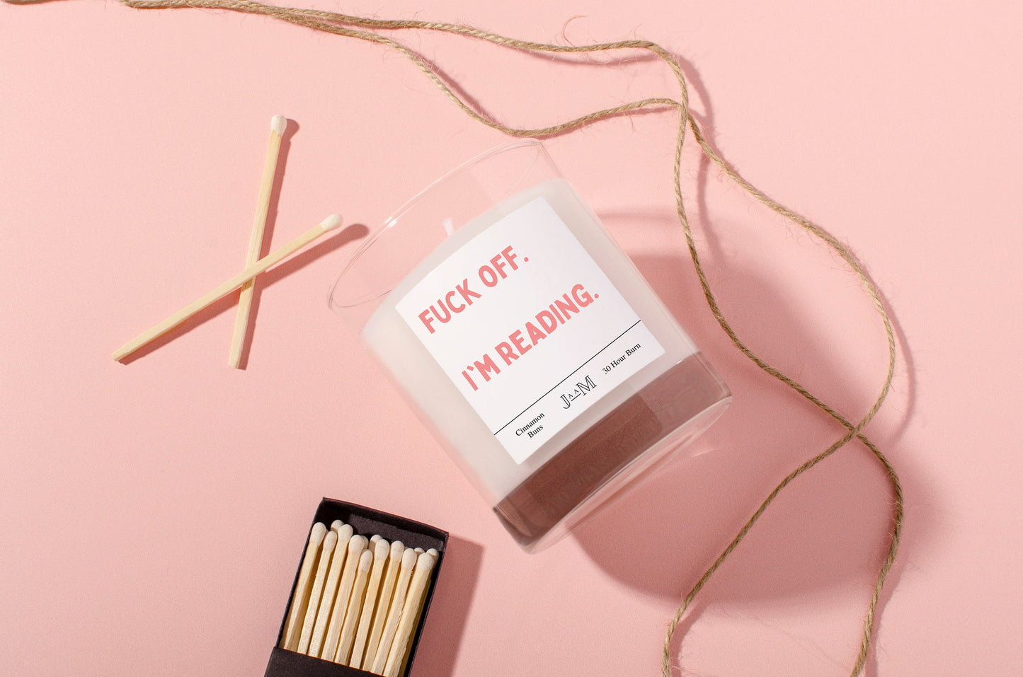 Fuck Off I'm Reading Candle