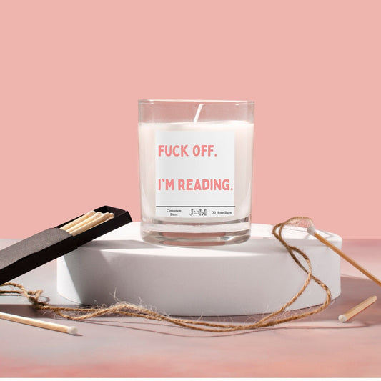 Fuck Off I'm Reading Candle