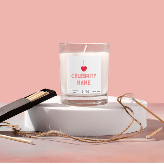 Personalised I Love Celebrity Candle