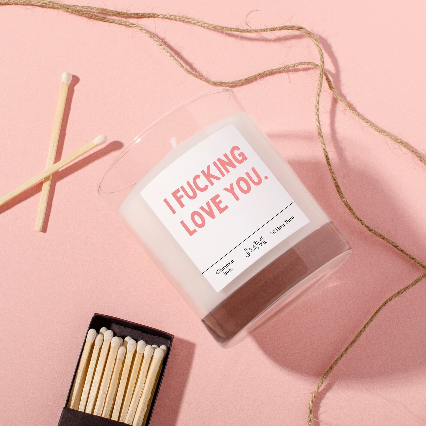 I Fucking Love You Valentines Candle