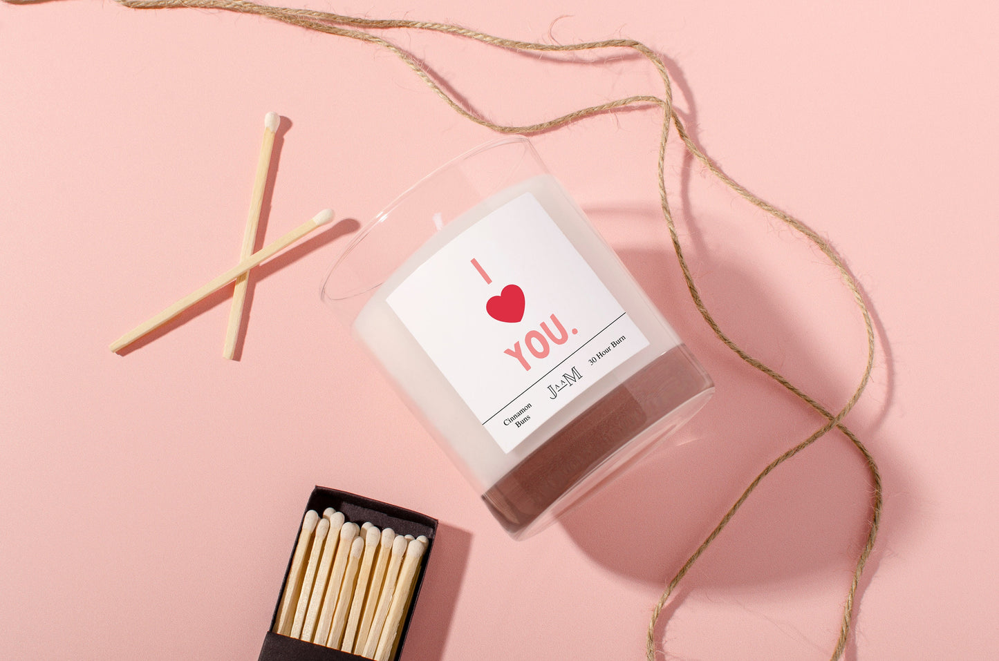 I Love You Candle