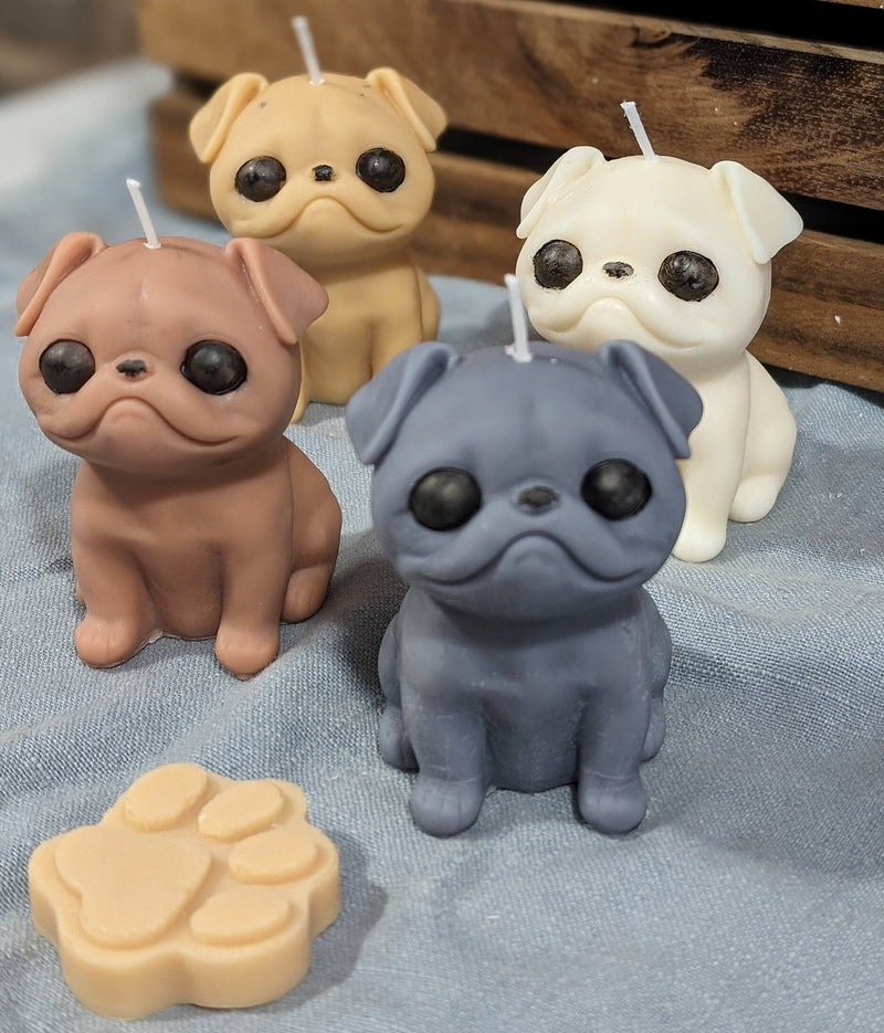 Dog candle. Cute dog candle. Dog candle gift