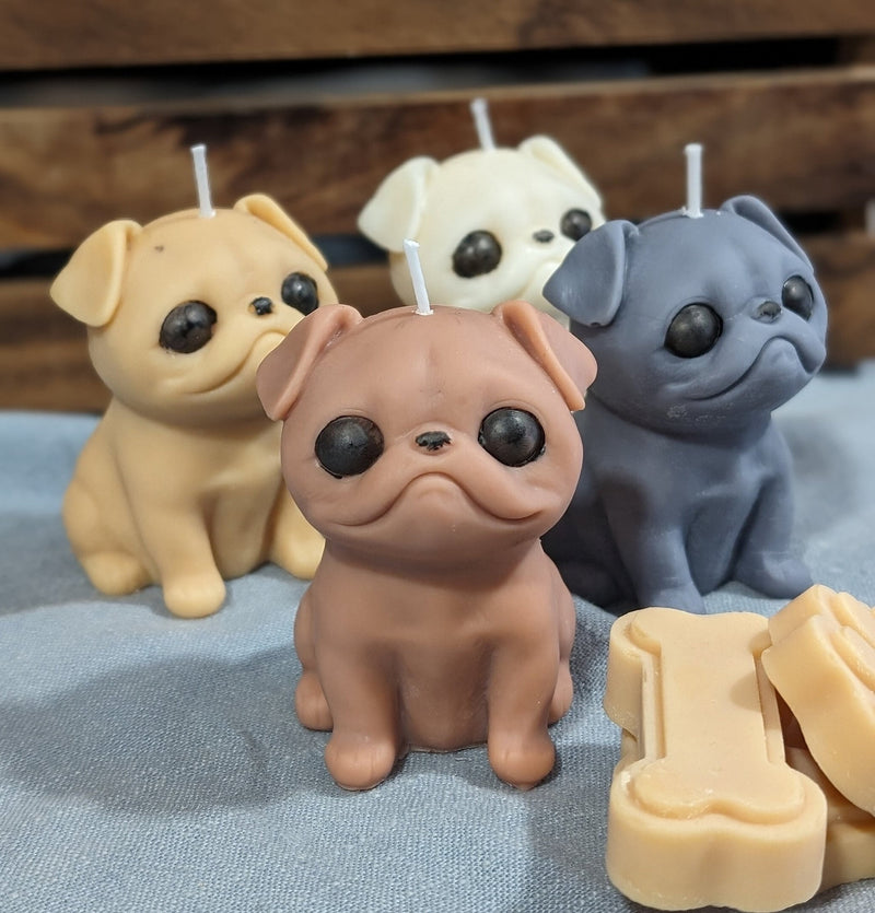 Dog candle. Cute dog candle. Dog candle gift