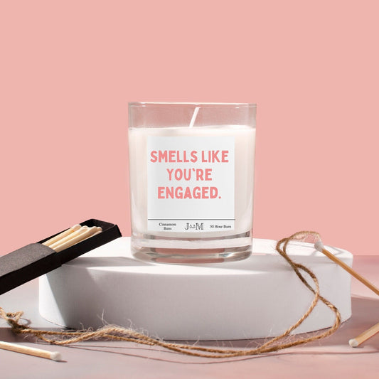 Smells like you&#39;re engaged. Smells like engagement. Candle engaged. Candle gift set. - My Store