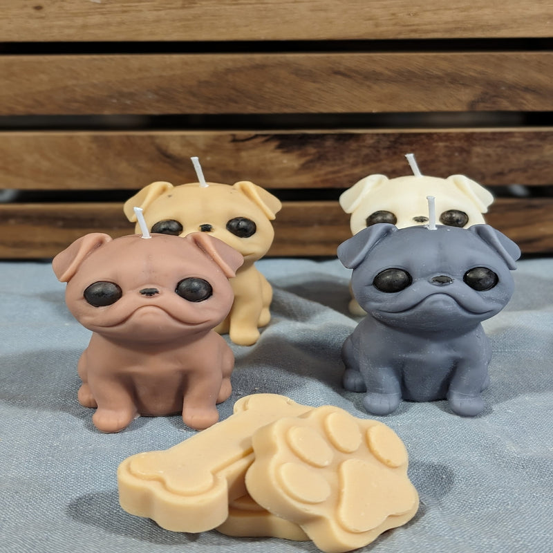 Dog candle. Cute dog candle. Dog candle gift