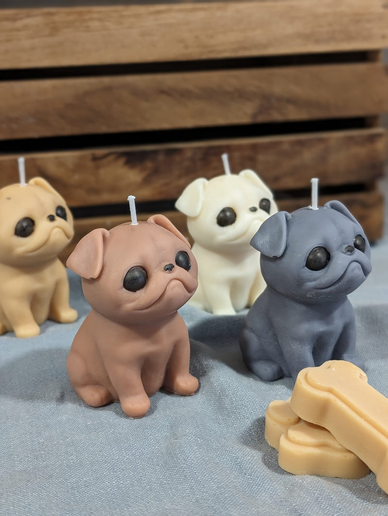 Dog candle. Cute dog candle. Dog candle gift