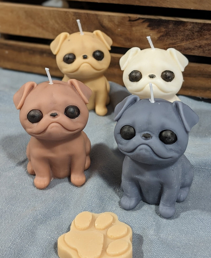 Dog candle. Cute dog candle. Dog candle gift