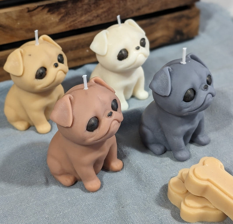 Dog candle. Cute dog candle. Dog candle gift