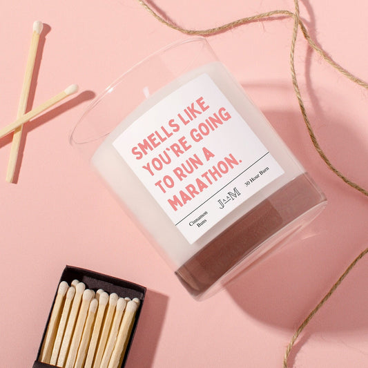 Going To Run A Marathon Candle