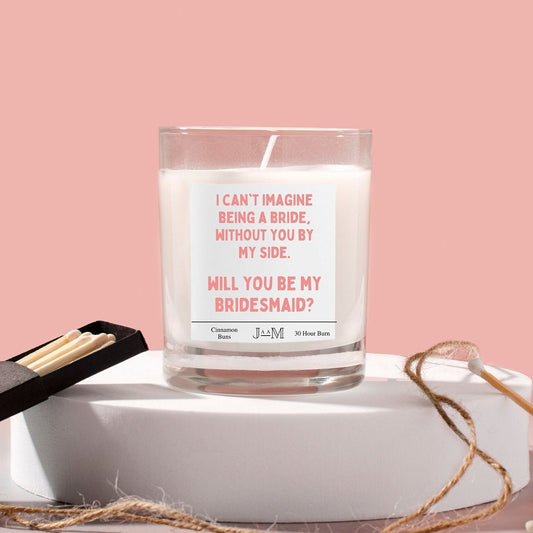 Bridesmaid proposal. Bridesmaid gift. Proposal bridesmaid. Candle. By my side bridesmaid - My Store