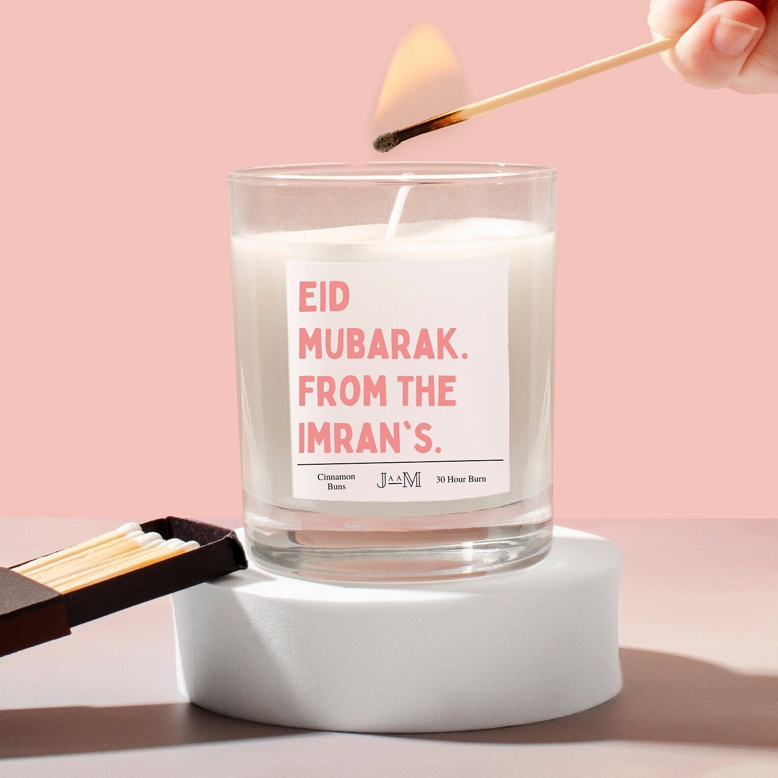 Eid gift. Eid Mubarak. Personalised Eid gift. Custom Eid candle. - My Store