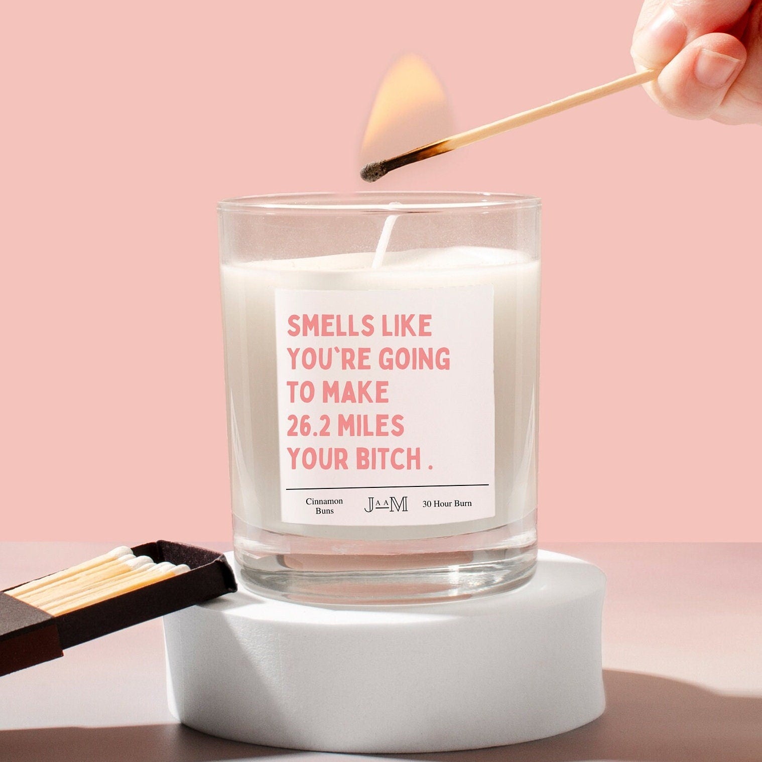 Custom Marathon gift. Candle marathon gift. Completed marathon present. Gift set marathon. - My Store