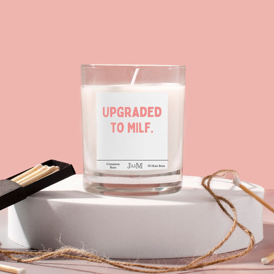 New mum candle. New parent gift. Milf. Upgraded to milf. First baby. - My Store