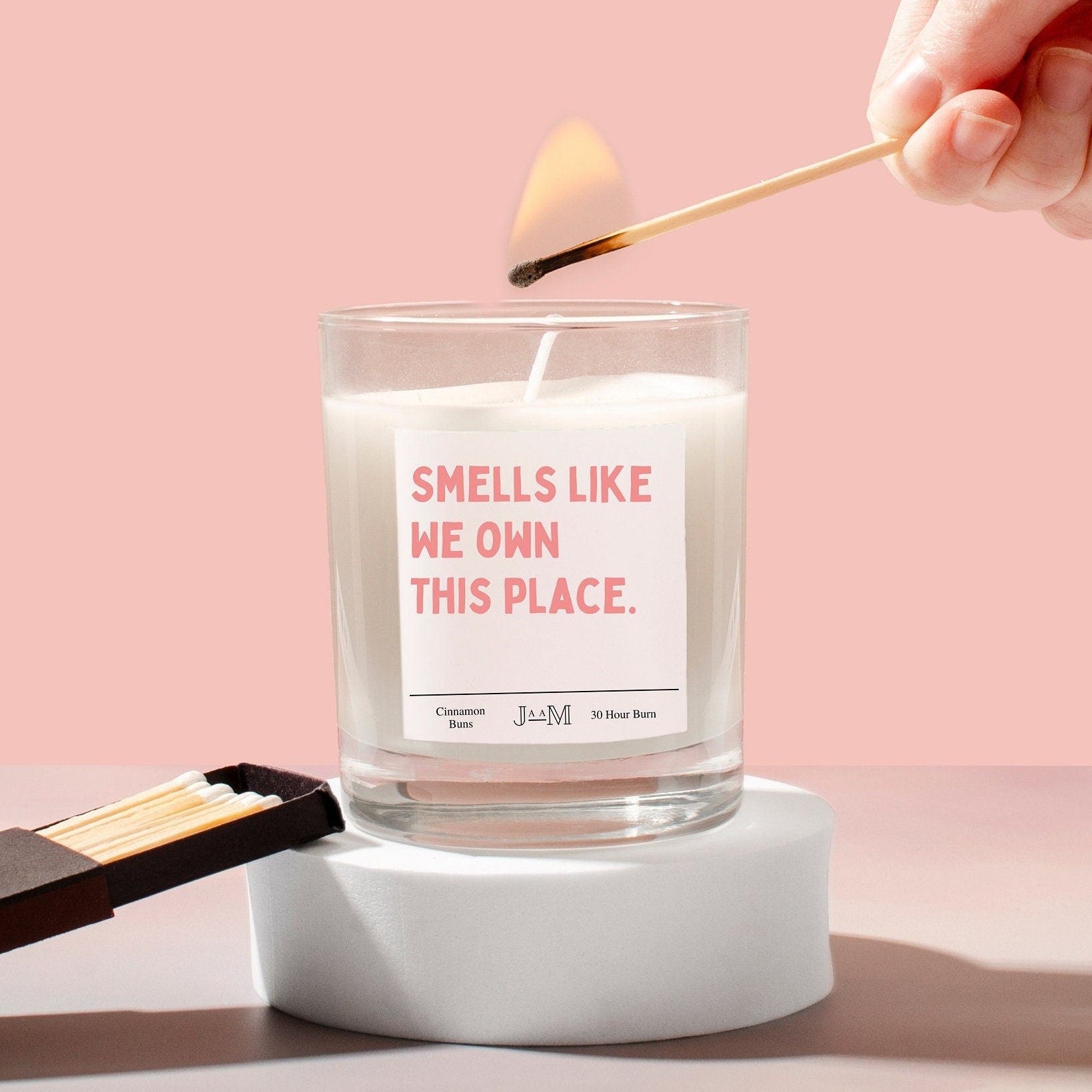 Couple housewarming candle. Gift for moving home for partner. Couple new home. We own the place. First home. First housewarming - My Store