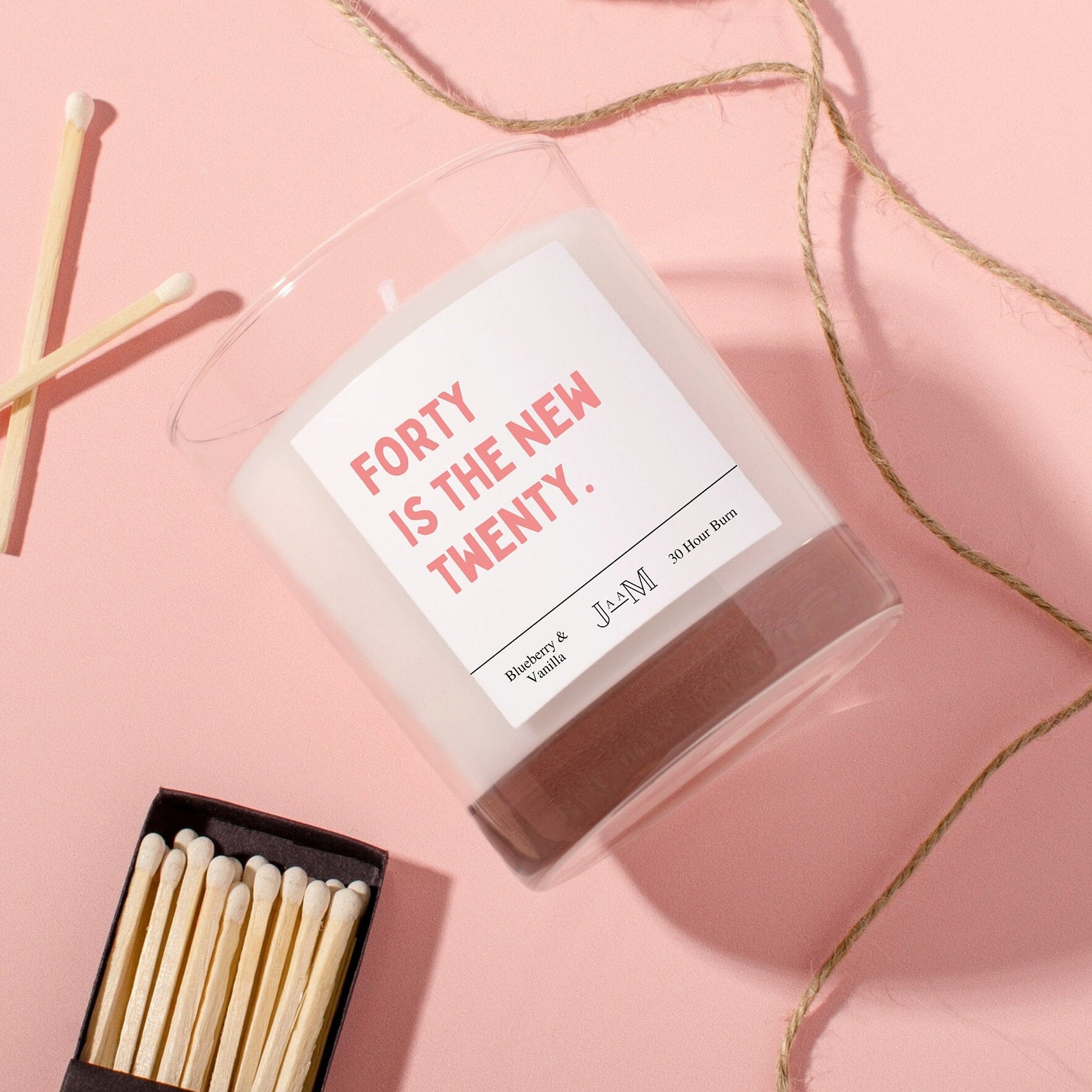 40 is the new 20. Funny 40th birthday candle. Funny 40th gift. Cheeky 40th birthday candle gift. - My Store