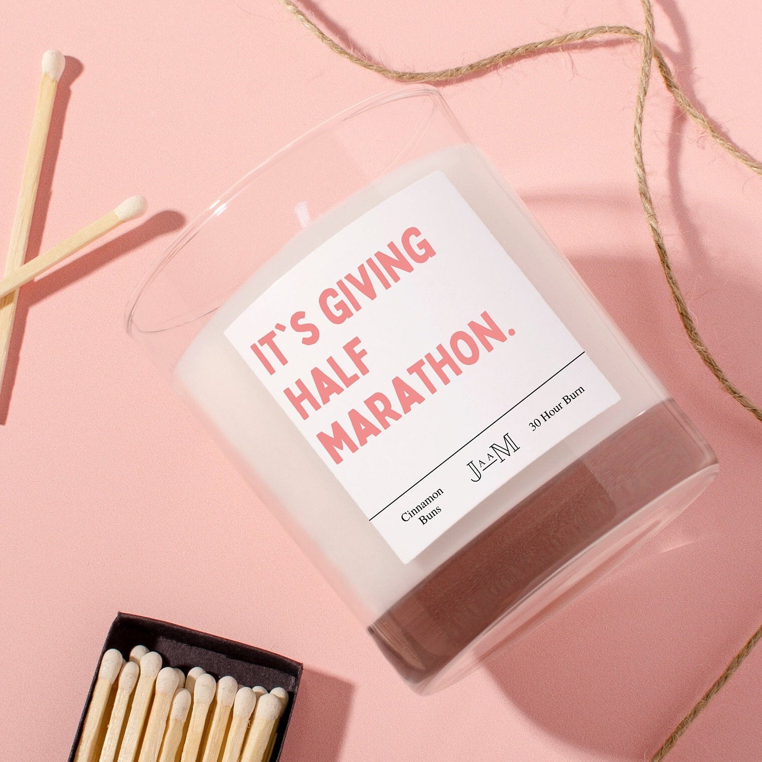 Marathon gift. Half marathon. It&#39;s giving marathon. Half marathon candle gift. - My Store