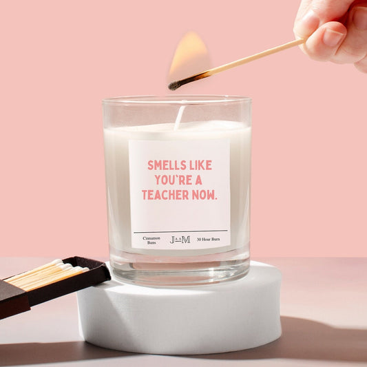 New teacher. Qualified teacher. Smells like new teacher. Candle gift. PGCE gift. - My Store