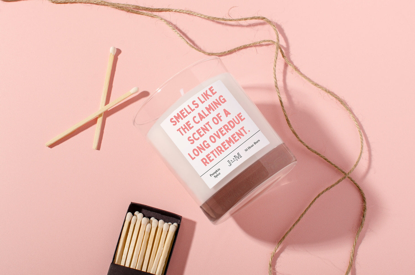 Overdue Retirement Candle Gift